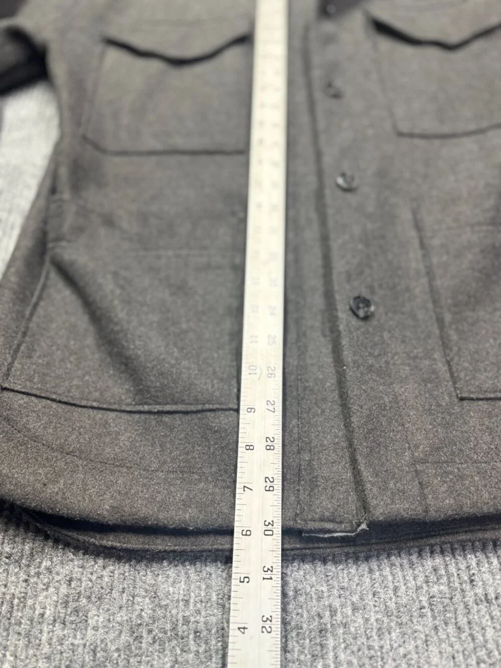 Banana Republic Charcoal Gray Wool Blend Shirt Jacket Size Small